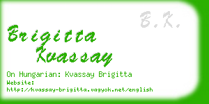 brigitta kvassay business card